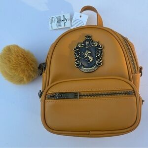Universal Tan Mini Backpack with Hufflepuff Crest